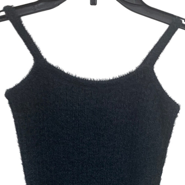 New Art Class Girls Small (6/6X) PolyAcrylic Thin Strap Knit Black Dress