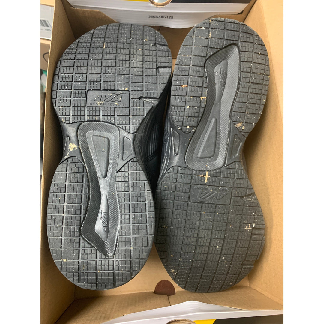 Avia Avi-Union II Mens Size 10.5 Extra Wide 4E Black Non Slip Safety Shoes