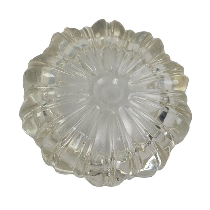 3 Vintage Cut Clear Diamond Pattern Glass Mug Plate Ashtray Mismatched Set