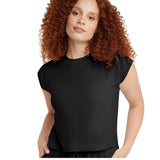 60 New Hanes Womens XS-XXL Black Cotton Cap Sleeve Muscle Tee Wholesale Lot