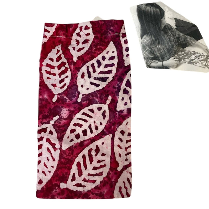 Set of 3 New Handmade Batik Printed Fabric Small Ribbon Drawstring Gift Bags