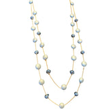 4 New Shiny Silver Gold Black Matte Waterfall Beaded Opera Length Necklace Lot