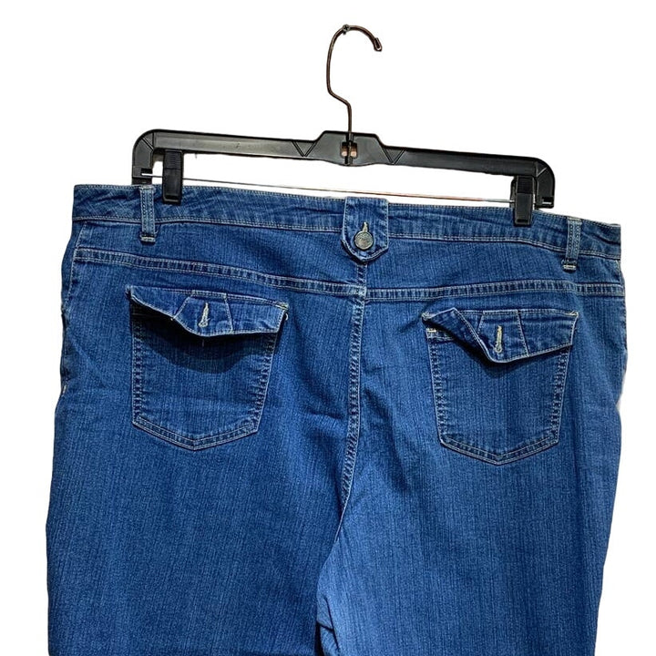 Living Planet Plus Womens Size 20W Stretch Cotton Denim Jean Capri Cropped Pants