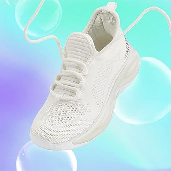 New Runside Little Girls Size 12 White Lace Up Rhinestone Sneaker Tennis Shoes