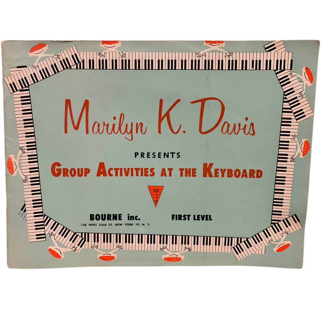 Vintage 1958 Marilyn Davis Group Piano At Keyboard 1st 2nd Levels Paperback Book