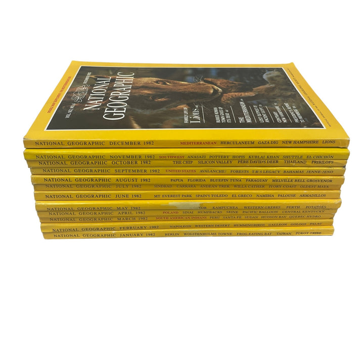 Vintage 1982 National Geographic Magazine FULL Year 12 Issues W Maps Supplements