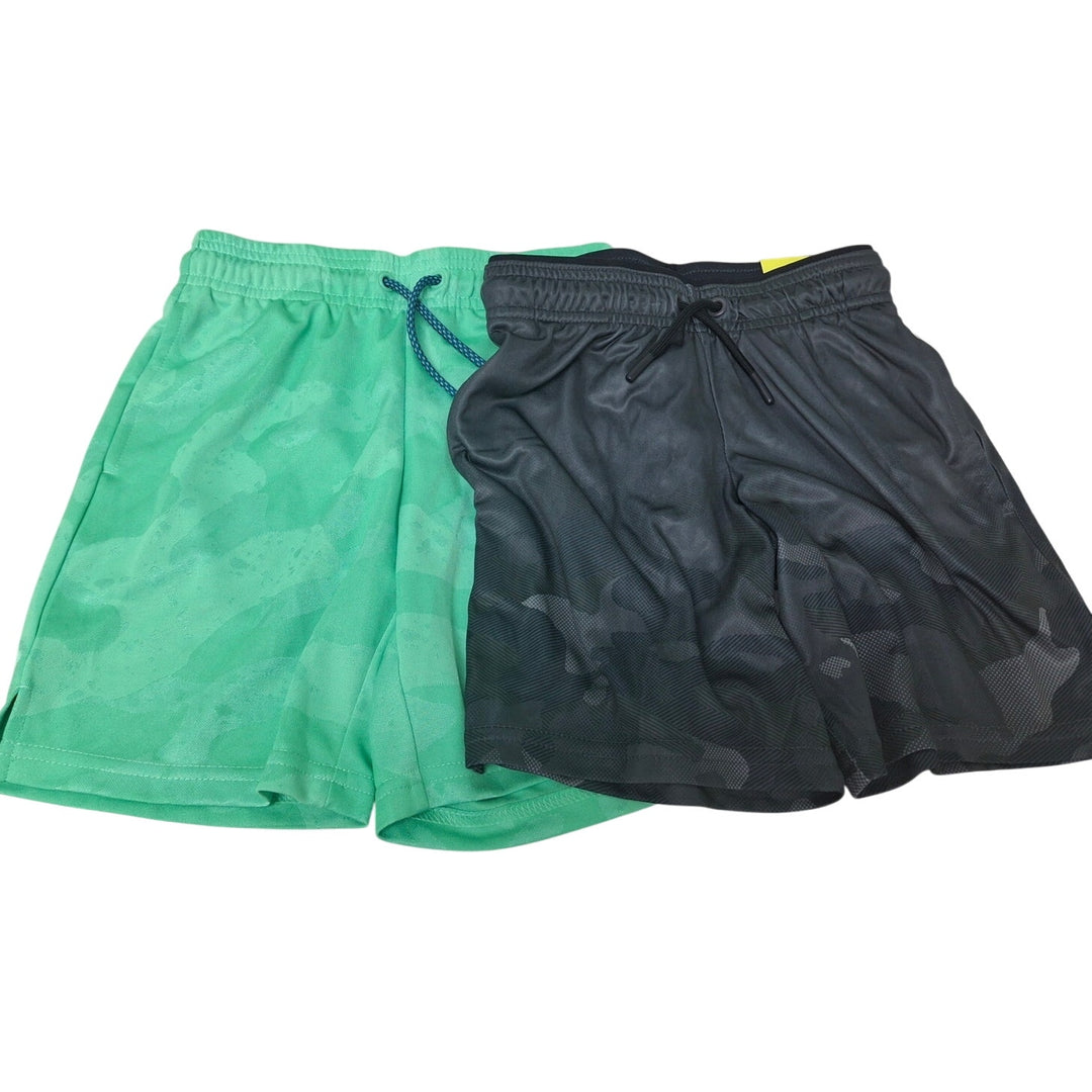 2 New All in Motion Boys XS (4/5) Elastic Drawstring Waist Long Sport Shorts