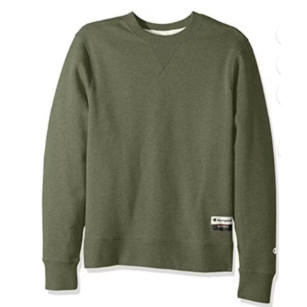 New Champion Unisex Small Green Pullover Sweatshirt w Bonus Plaid Flannel Hoodie