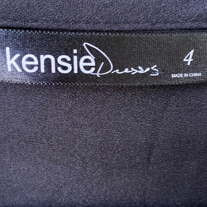 NWT New Kensie Womens Size 4 Black Sequin Accent Batwing Half Sleeve Dress