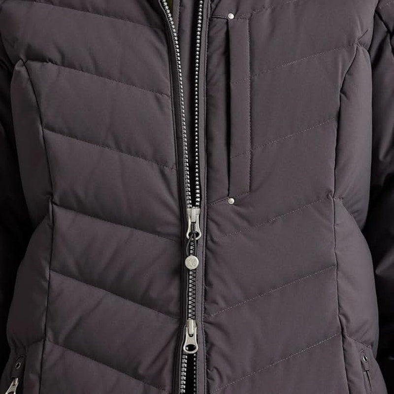 New Eddie Bauer Womens XL Purple 650 Down Sun Valley Puffer Parka Long Coat