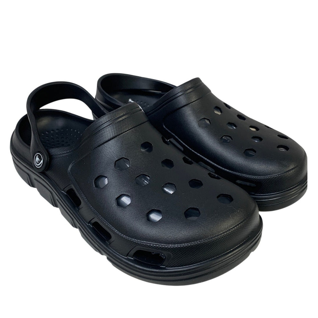 New Mens Size 10 Black Clog Sandal Round Toe Slip On Garden Water Shoes