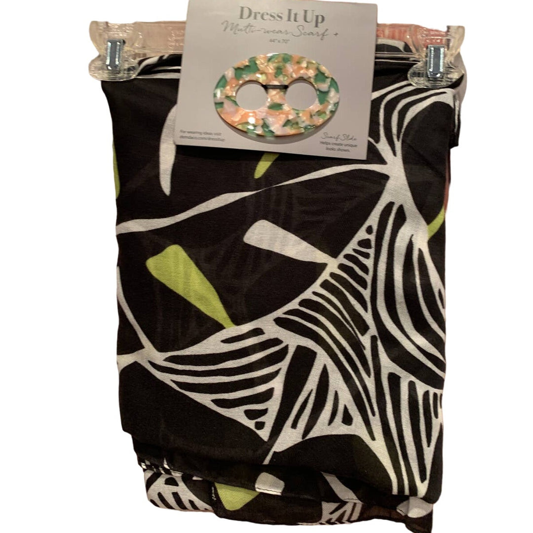 New Demdaco Turnowsky Dress It Up Oversized 44" by 70" Foliage Scarf w Slide