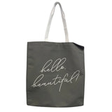 New Upcycled Hand Printed Amen Amen Amen Jesus God Cross Shopper Tote Bag
