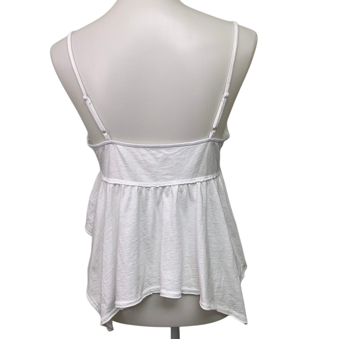 New Aerie Womens XL PolyCotton Spaghetti Strap Handkerchief Hem Tank Top