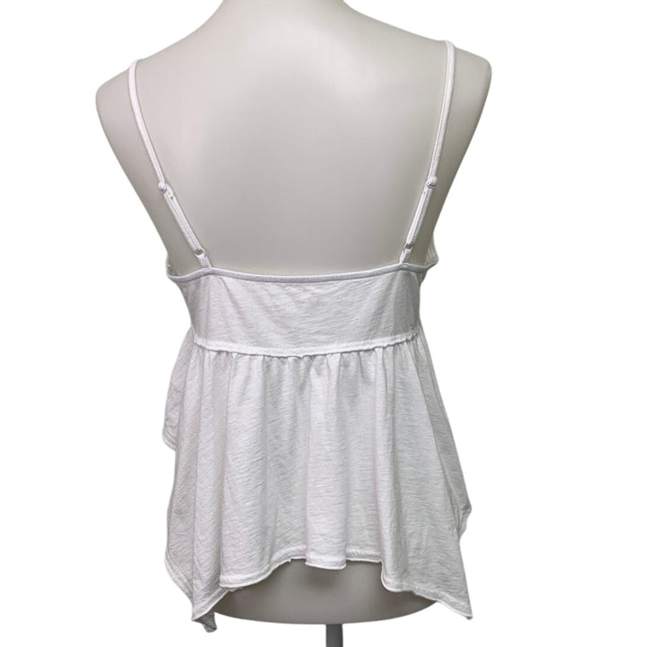 New Aerie Womens XL PolyCotton Spaghetti Strap Handkerchief Hem Tank Top