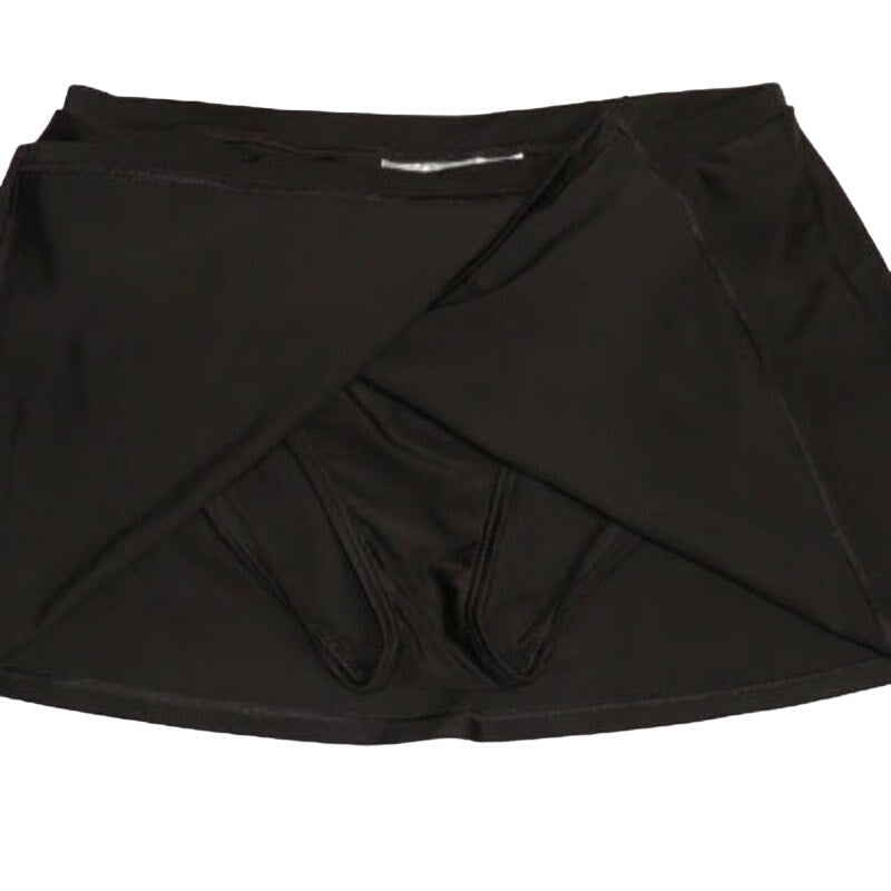 Croft &amp; Barrow Womens Size 12 Brown Kick Pleat Athletic Skorts w Inner Lining