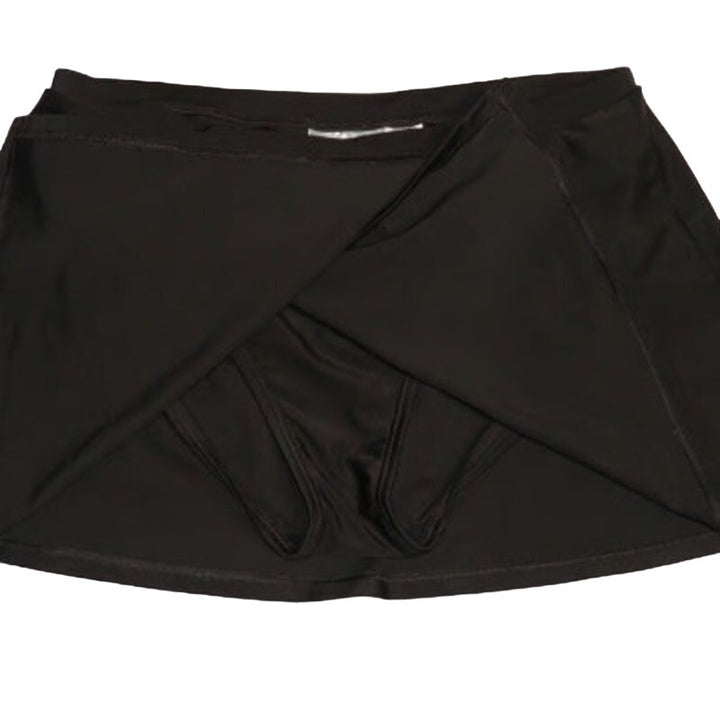 Croft &amp; Barrow Womens Size 12 Brown Kick Pleat Athletic Skorts w Inner Lining