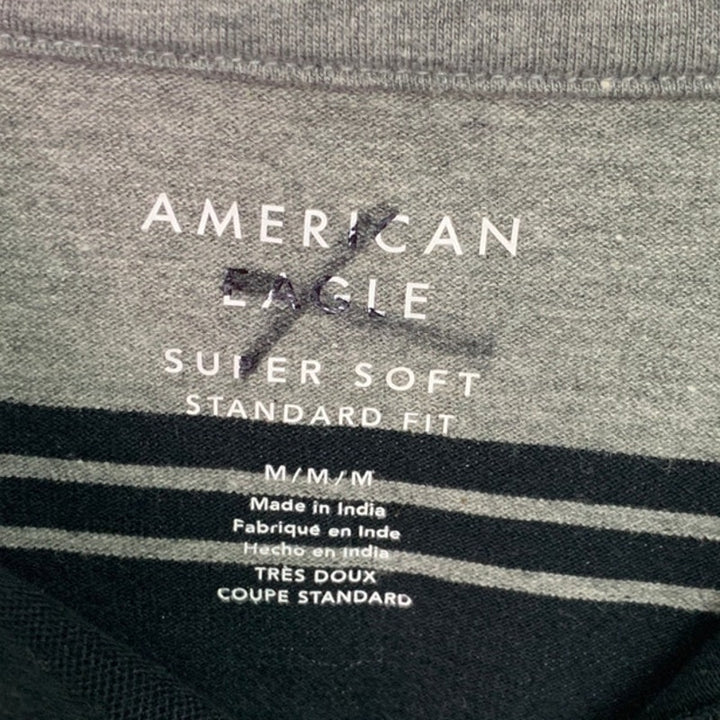 2 New American Eagle Mens Medium Standard Fit Collared Short Sleeve Polo Shirts
