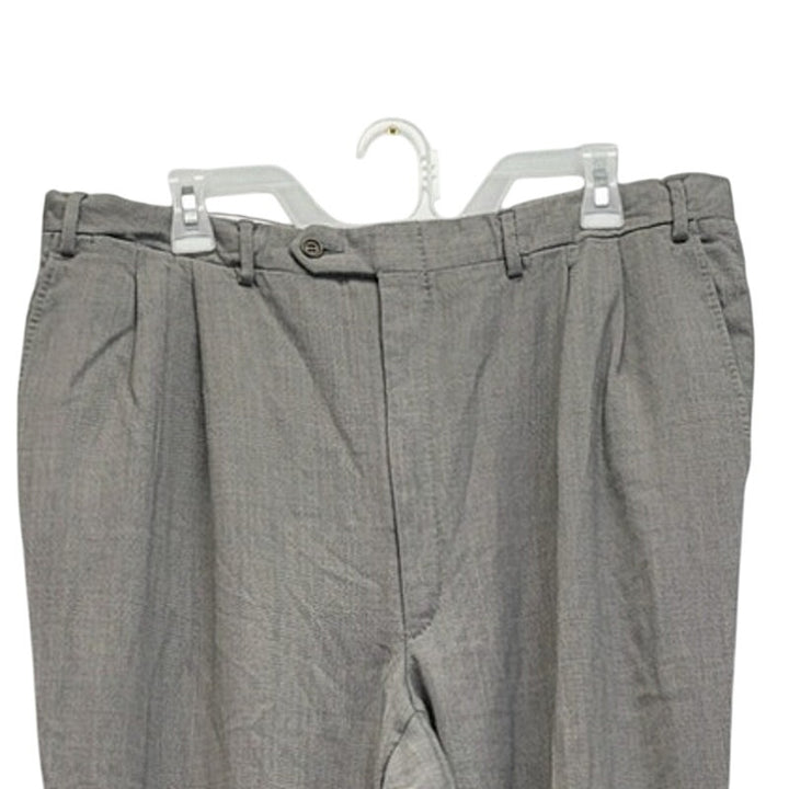 Woolmark Mens 36 X 32 100% Pure Wool Multi Pocket Pleated Front Dress Pants