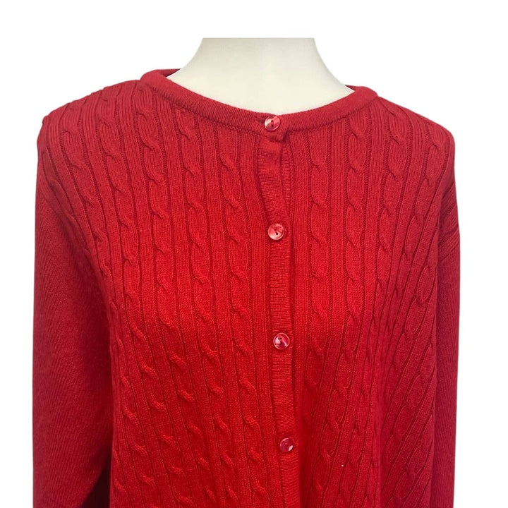 Allison Daley Womens Plus Size 2X Button Down 100% Acrylic Cardigan Sweater