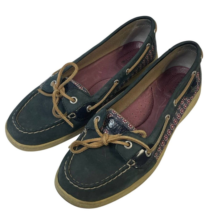 Sperry Top Sider Womens Size 10 Leather Side Laced Boat Shoes Slide On Loafers
