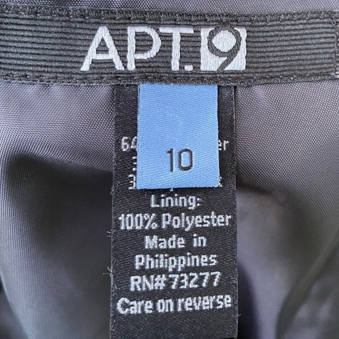 NWT New Apt. 9 Womens Size 10 Gray Fully Lined Career Pieced Yoke Pencil Skirt