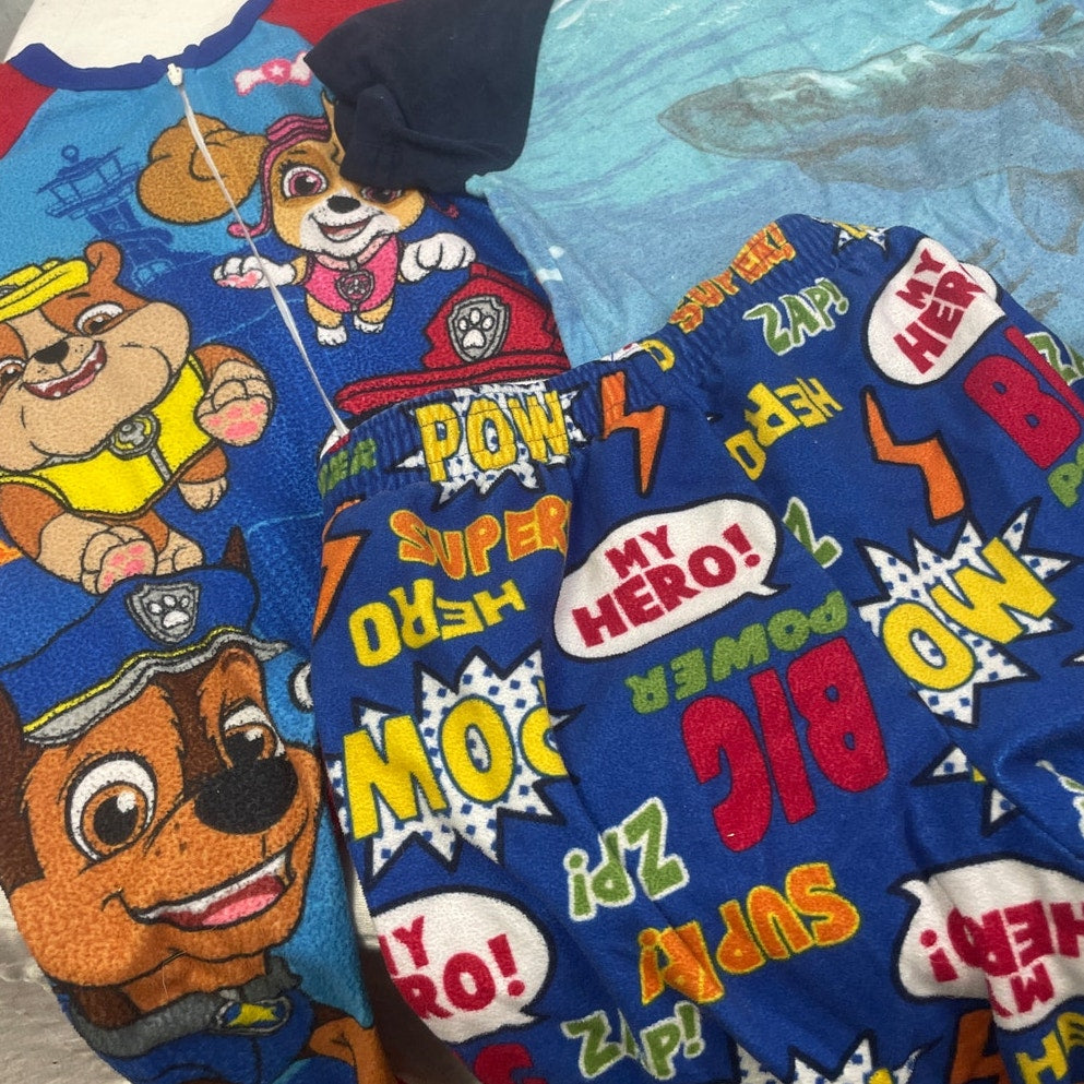 Lot of 6 Baby Boys 2T Paw Patrol Elmo Nemo Carters Lightweight PJs Pants Tops