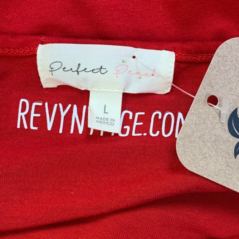 Hand Printed Large Swift Karma 87 Guy on Kansas City Chiefs Football Ruffled Tee