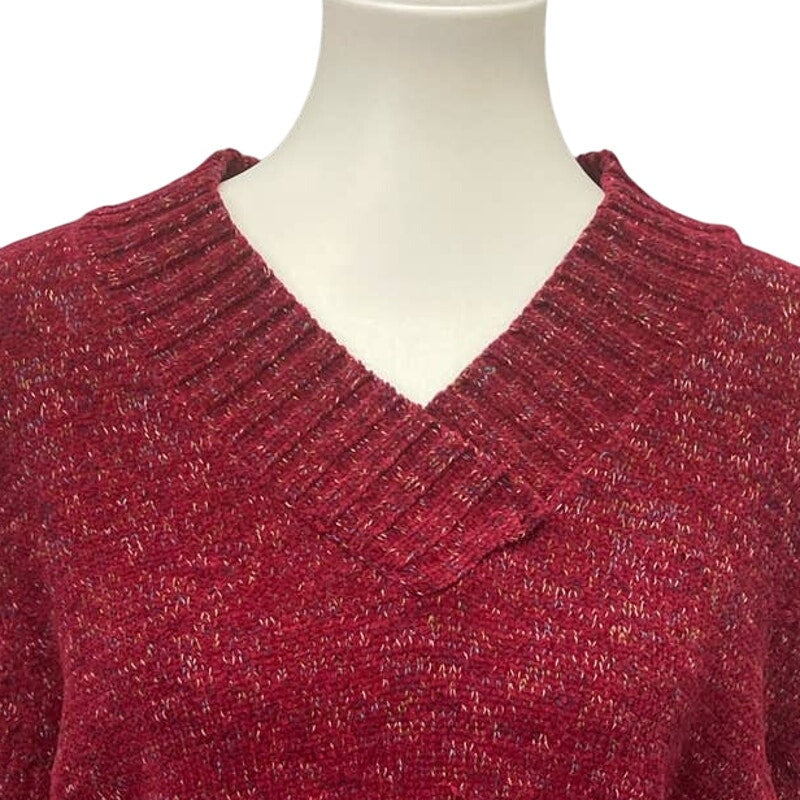 Mercer Street Studio Petite PXL Long Sleeve Acrylic Blend VNeck Pullover Sweater