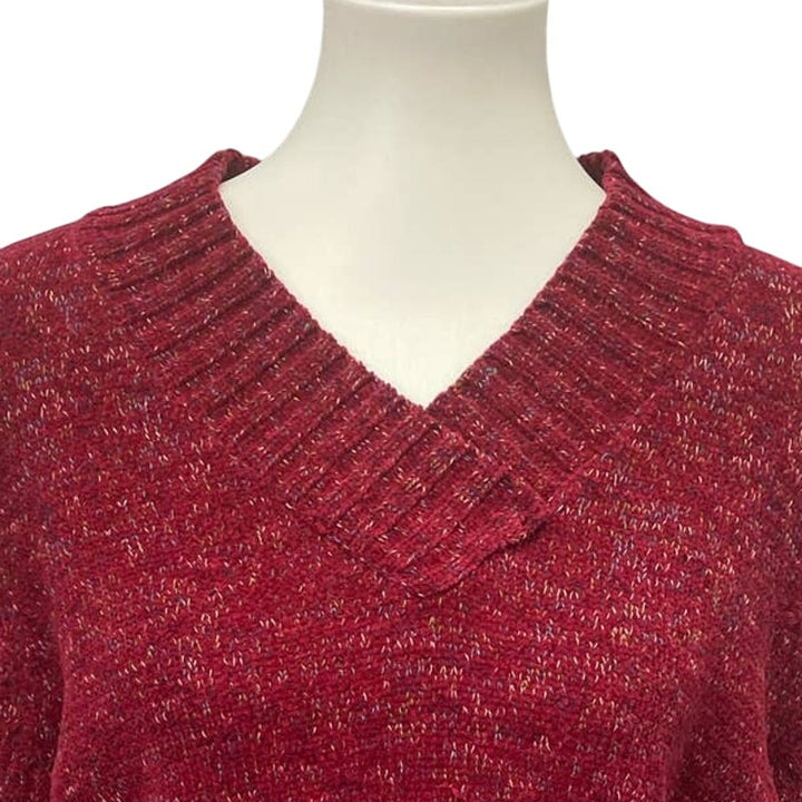 Mercer Street Studio Petite PXL Long Sleeve Acrylic Blend VNeck Pullover Sweater