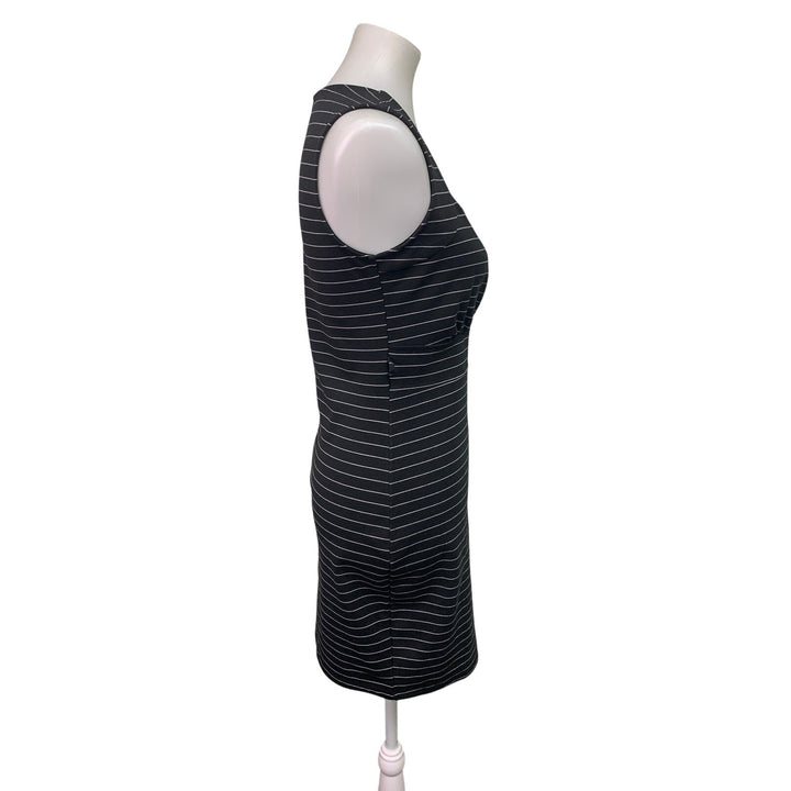 Dots Womens Medium Pin Striped Sweetheart Neckline Bodycon Dress w New Belt