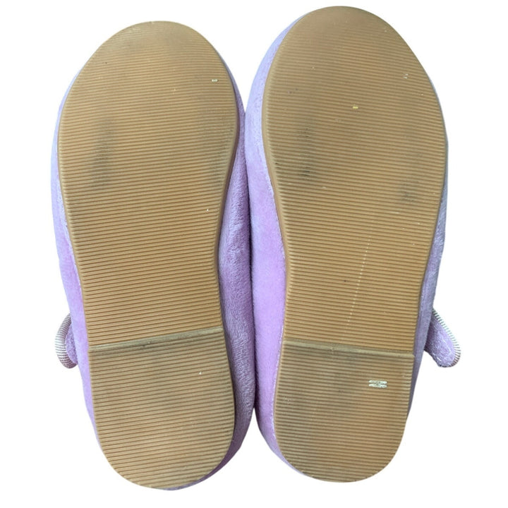 Kiderence Toddler Girls 8 Purple Mary Jane Ballet Flats Latch &amp; Hook Close Shoes