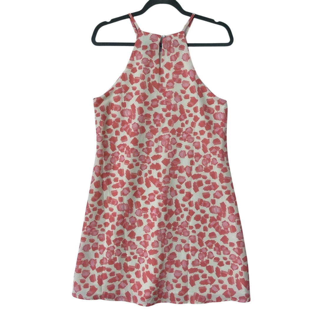 New Heyson Womens Small 100% Polyester Sleeveless Abstract Spots A Line Dress
