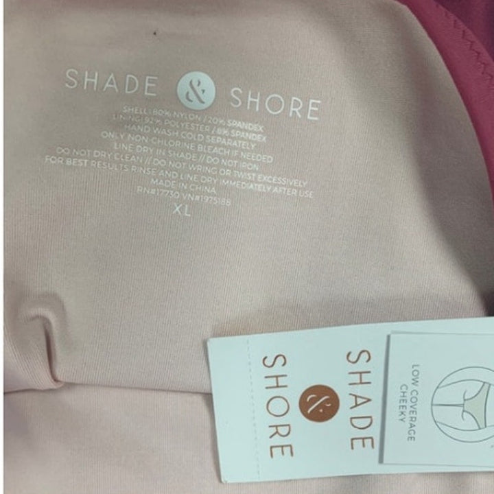 New Shade Shore Xhilaration Womens XL 2PC Striped Bikini Top &amp; Bottom Swim Suit