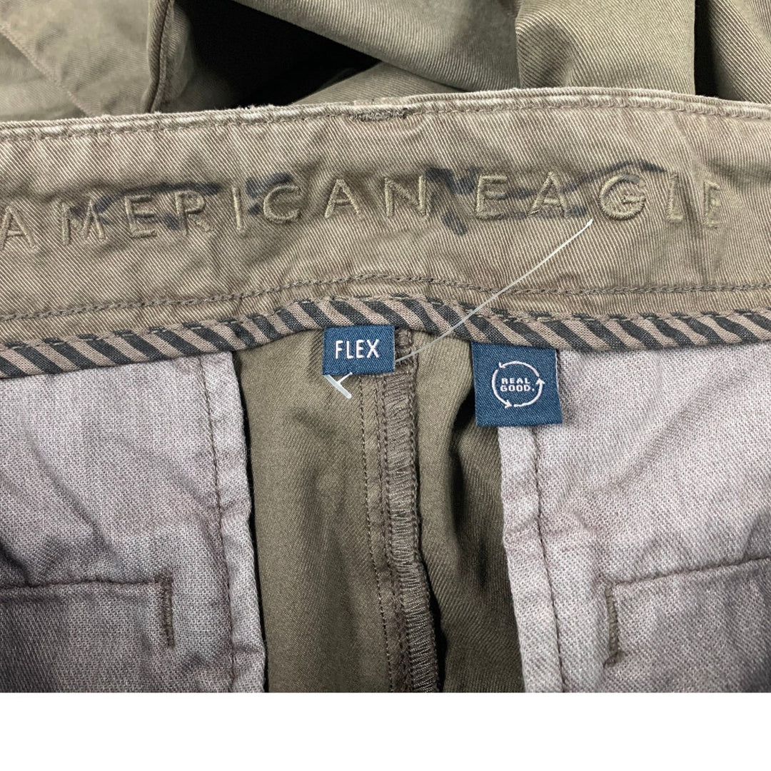 New American Eagle Mens Size 32 Flex Original Straight Denim Brown Jeans
