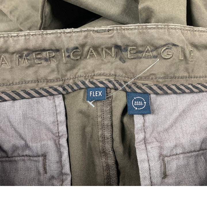 New American Eagle Mens Size 32 Flex Original Straight Denim Brown Jeans