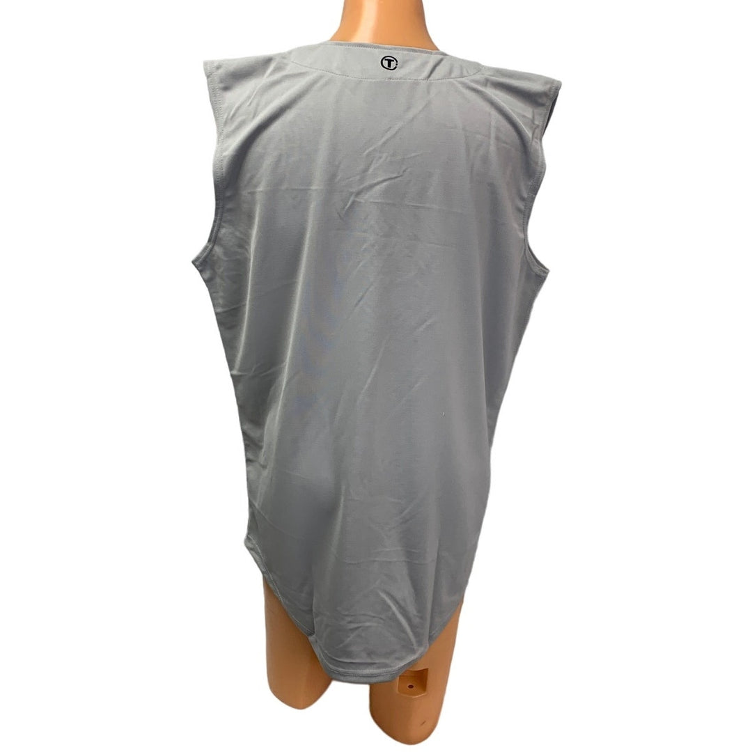 New Tag Team Mens Large Hand Printed Cardinal Bird Button Down Sleeveless Jersey