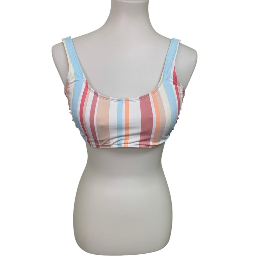 New Shade Shore Xhilaration Womens XL 2PC Striped Bikini Top &amp; Bottom Swim Suit