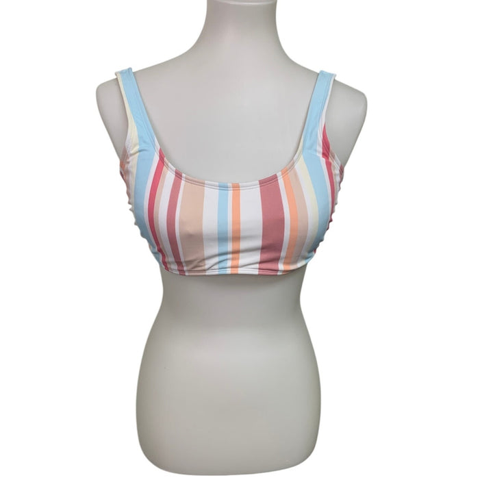 New Shade Shore Xhilaration Womens XL 2PC Striped Bikini Top &amp; Bottom Swim Suit