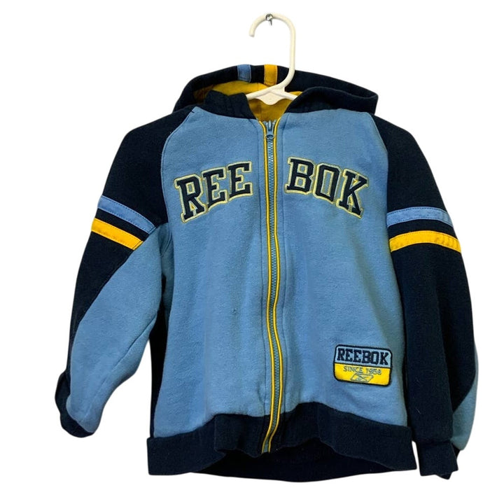 Reebok Kids Small Cotton Blend Long Sleeve Full Zip Hoodie Sweatshirt Jacket