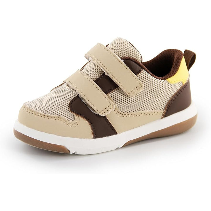 Skywheel Toddler Boys Size 6 Beige Brown Sneakers Hook and Loop Close Sneakers