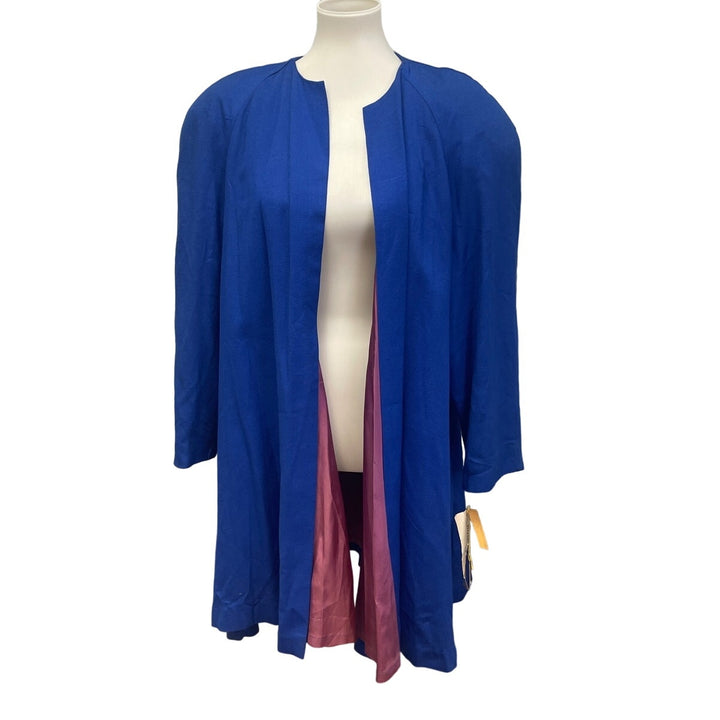 Vintage New Oleg Cassani Womens Size 14 Long Sleeve Padded Shoulder Jacket