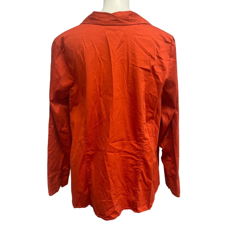 Lane Bryant Womens Plus Size 22/24 Long Sleeve Stretch Cotton Button Up Shirt
