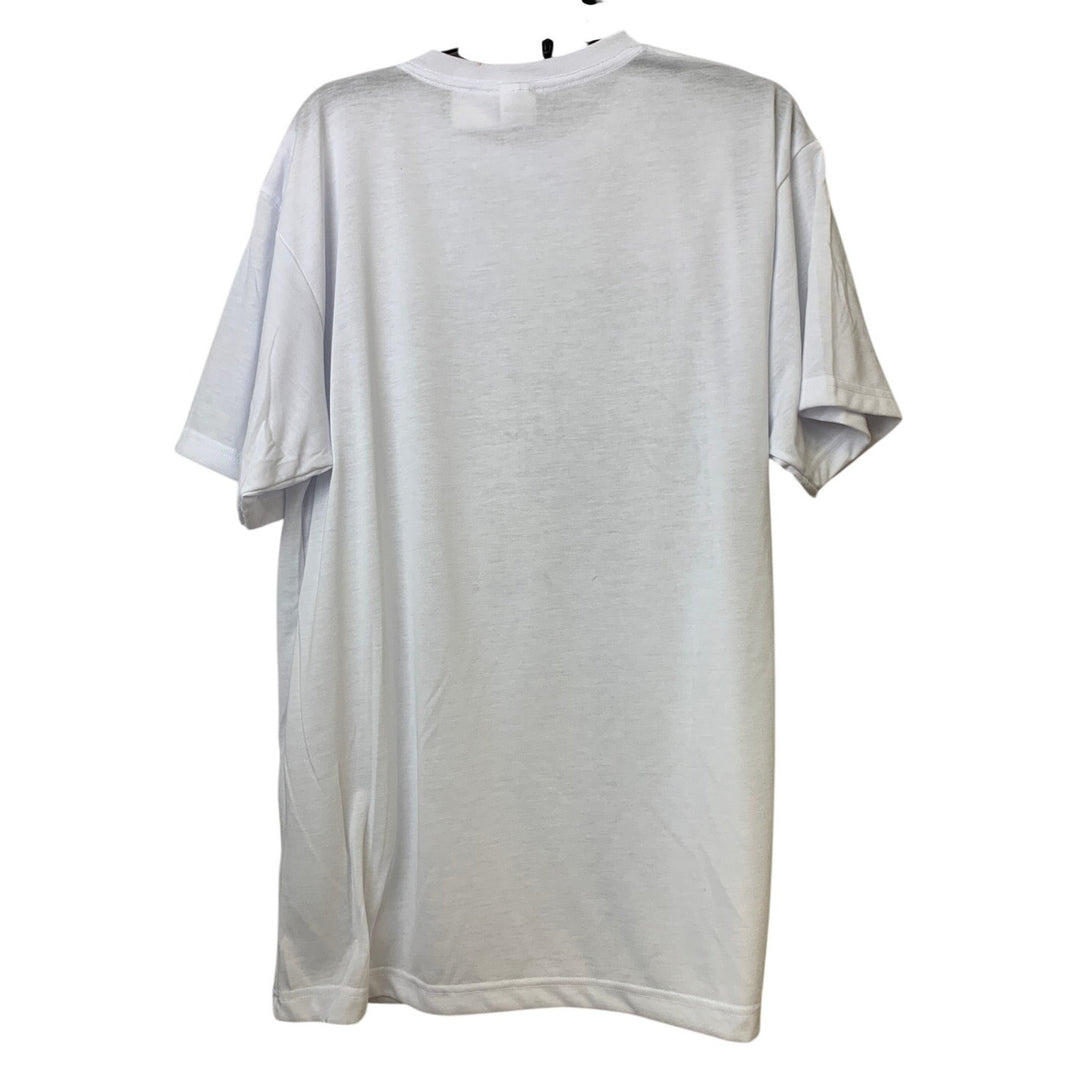 New Hand Printed Mens XL White Gratitude Bible Quote Short Sleeve Athletic Tee