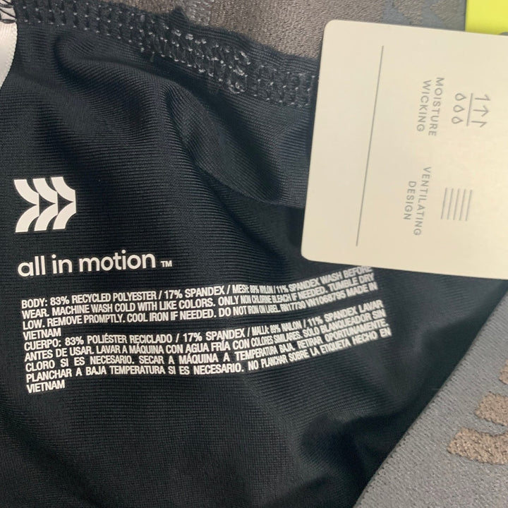 New All In Motion Boys XL (16) Black Moisture Wicking Fitted Athletic Tights