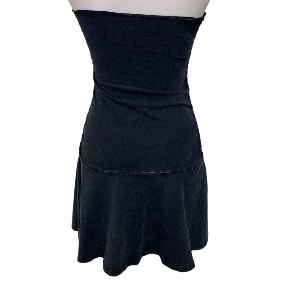 New OFFLINE By Aerie Womens XXS Black Weathered Strapless Sunlight Mini Dress
