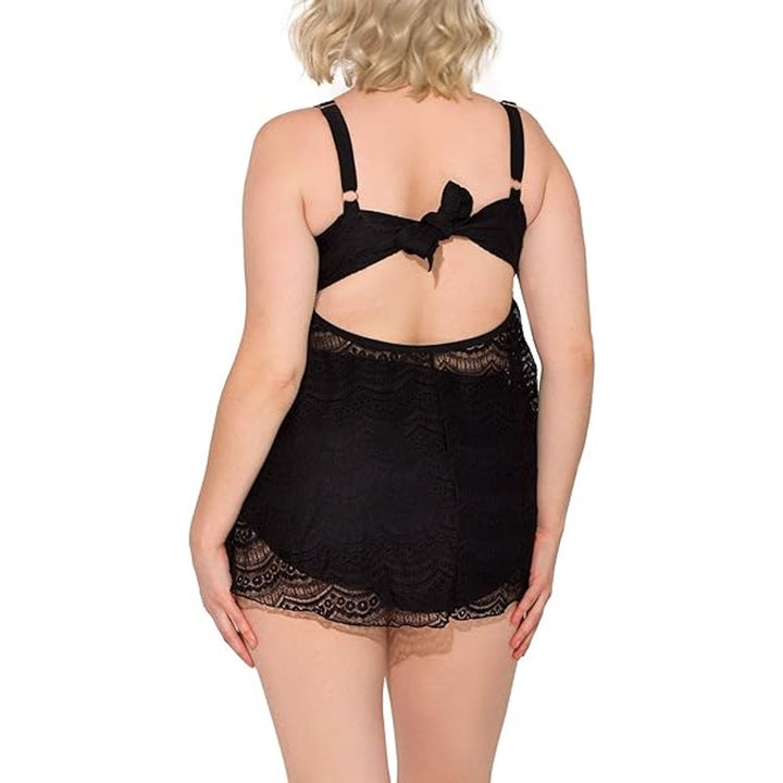 NWT New Smart &amp; Sexy Womens 42DD Underwire Twist Bandeau Tankini Swim Top ONLY