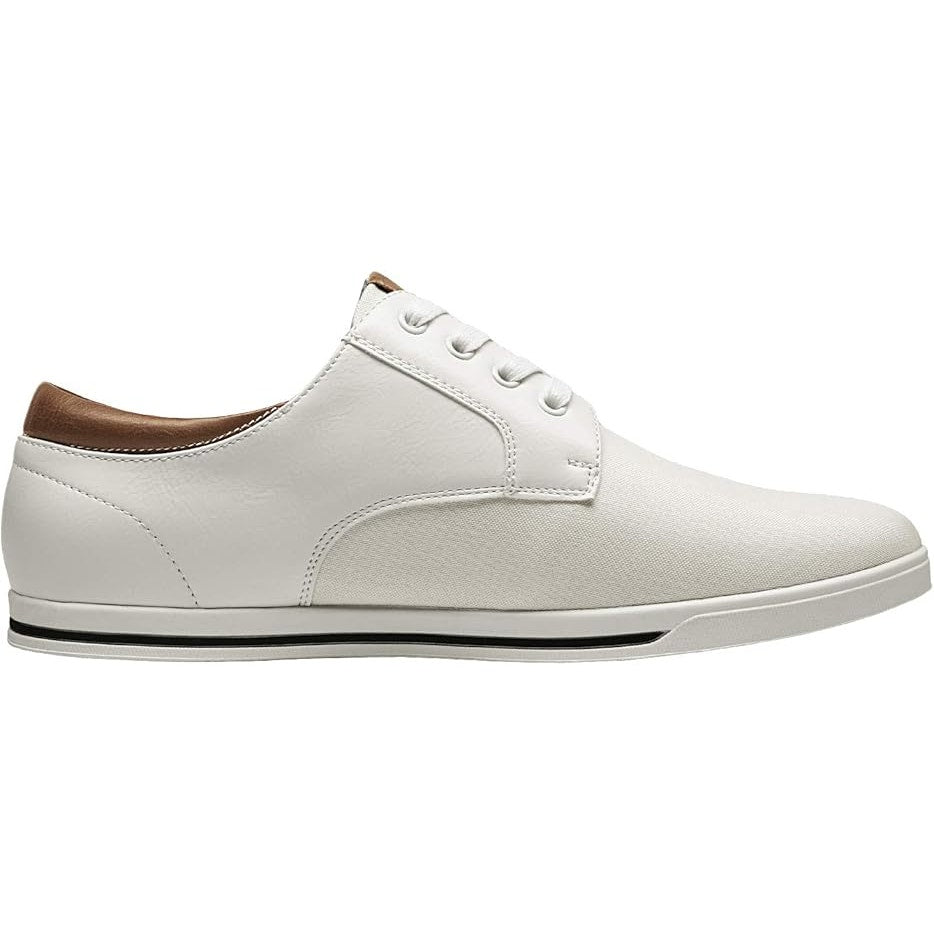 New Bruno Marc Mens Size 13 White Canvas Lace Up Rivera Oxfords Shoes Sneakers