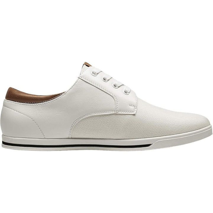 New Bruno Marc Mens Size 13 White Canvas Lace Up Rivera Oxfords Shoes Sneakers