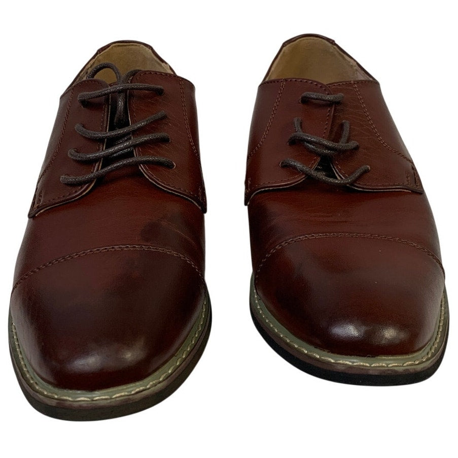 Bruno Marc Mens Size 6.5 Wide Brown Oxford Lace Up Round Toe Dress Shoes